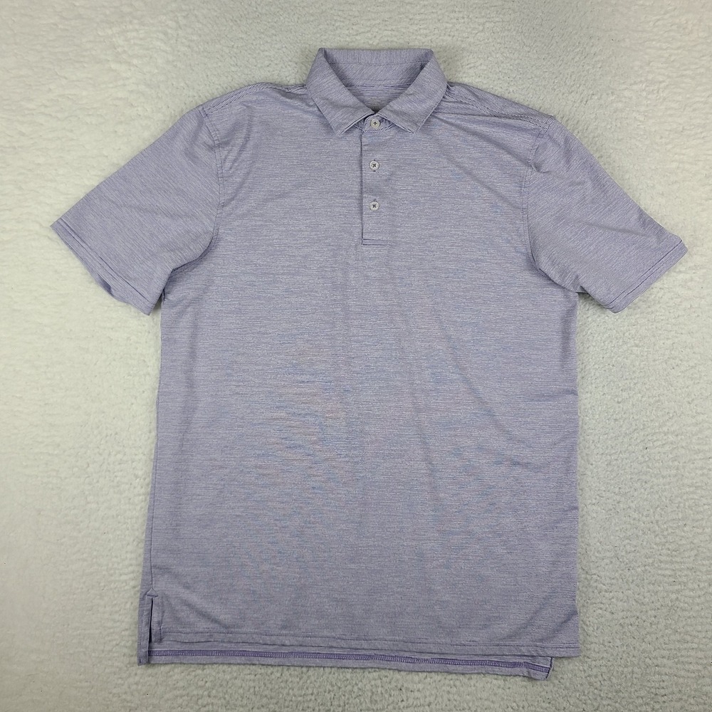 Southern Tide Polo Shirt Mens Medium Purple Performance Short Sleeve